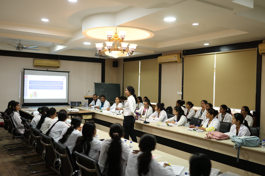A facilitator leading an interactive group discussion