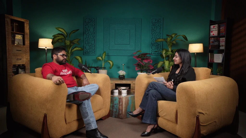 A founder in a recorded one-to-one conversation